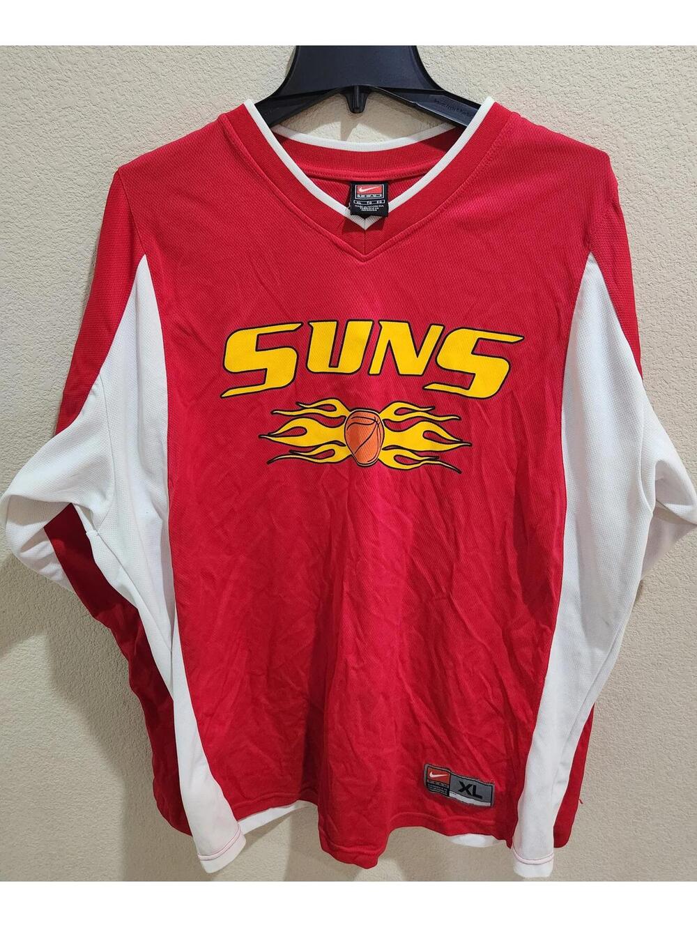 Vintage Nike Phoenix Suns Long Sleeve Jersey #32 Size XL 1990's Y2K